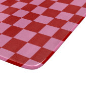 赤市松模様にとホットピンク カッティングボード (角)