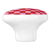 赤市松模様にとホットピンク セラミックノブ (側面)
