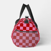 赤市松模様にとホットピンク ダッフルバッグ (右)