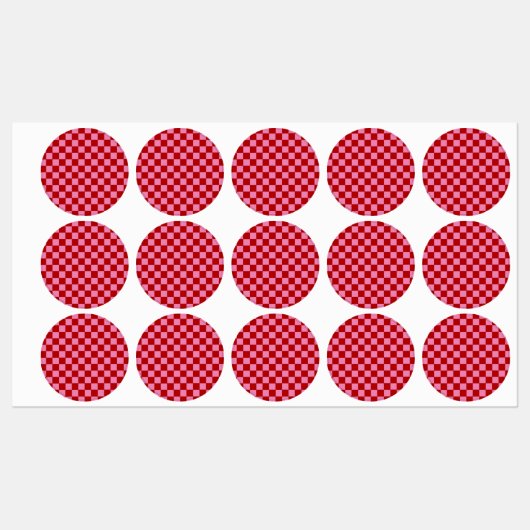 赤市松模様にとホットピンク ラベル (シート)