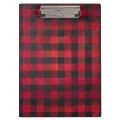 赤市松模様にと黒の格子縞 クリップボード (正面)