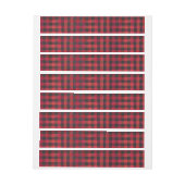 赤市松模様にと黒の格子縞 ラップアラウンド宛名ラベル (シート)