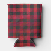 赤市松模様にと黒の格子縞 缶クーラー (正面)