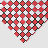 赤市松模様にと黒の輪郭が付いた 薄葉紙 (詳細)