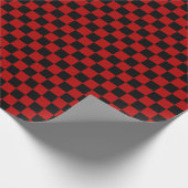 赤市松模様にと黒 ラッピングペーパー (角)