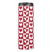赤市松模様にハートかわいいバレンタインデー タンブラー (裏面)