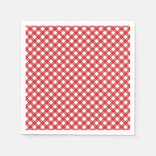 赤市松模様に夏BBQパーティー スタンダードカクテルナプキン (正面)