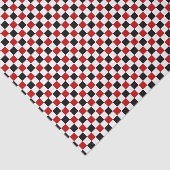 赤市松模様に白 – 黒 – ティッシュペーパー 薄葉紙 (詳細)