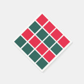 赤市松模様に緑市松模様にパーティー スタンダードカクテルナプキン (角)