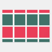 赤市松模様に緑市松模様に ラッピングペーパーシート (正面2)