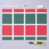 赤市松模様に緑市松模様に 薄葉紙 (クラフト)