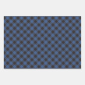 赤市松模様に青緑バッファロープレイド ラッピングペーパーシート (正面3)