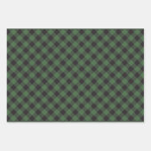 赤市松模様に青緑バッファロープレイド ラッピングペーパーシート (正面3)