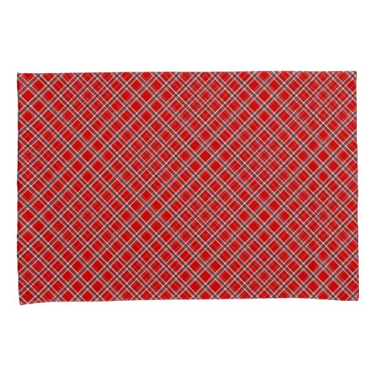 赤市松模様に 枕カバー (正面右)