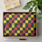 赤市松模様に、黒、黄 薄葉紙 (ギフト)