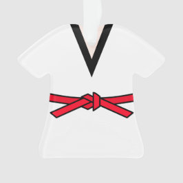 赤帯忍者の訓練パーソナライズされたオーナメント オーナメント