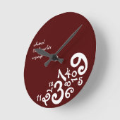 赤常に遅く: 円の柱時計 ラウンド壁時計 (傾斜)