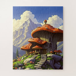 赤帽のキノコの家の子供たち ジグソーパズル