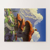 赤帽のキノコの家の子供たち ジグソーパズル (横)