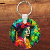 赤帽の女性 キーホルダー (裏面)