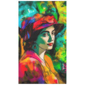 赤帽の女性 テーブルクロス (正面)