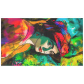 赤帽の女性 テーブルクロス (正面(横))