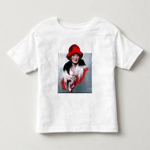 赤帽の女性 トドラーTシャツ