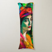 赤帽の女性 ボディピロー (正面縦)