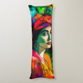 赤帽の女性 ボディピロー (裏面 (縦))