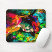 赤帽の女性 マウスパッド (マウス)