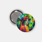 赤帽の女性 マグネット (正面/裏面)