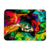 赤帽の女性 マグネット (横)