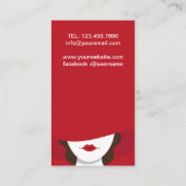 赤帽の女性 名刺 (裏面)