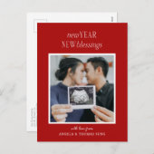 赤年新恵み妊娠の発表 シーズンポストカード (正面/裏面)