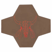 赤幽霊ダンスバッファローラインブラウンサッカーボール サッカーボール (フラット)