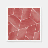 赤幾何学ガラナプキンス スタンダードカクテルナプキン (正面)