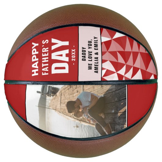 赤幾何学ダディーハッピーファーザーズデイフォトバス バスケットボール (正面)