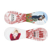 赤幾何学幸福のお父さんの日フォトコラージュ 野球ボール (パネル)