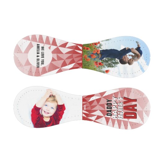 赤幾何学幸福のお父さんの日フォトコラージュ 野球ボール (パネル)