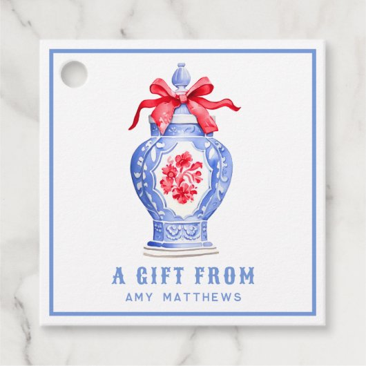 赤弓の生姜パーソナライズされた瓶 フェイバータグ (正面)