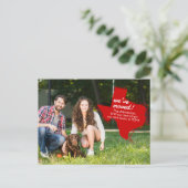 赤引っ越しました-点々のあるテキサス州引越 ポストカード (スタンド正面)