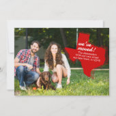 赤引っ越しました-点々のあるテキサス州引越 案内状 (正面)