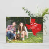 赤引っ越しました-点々のあるテキサス州引越 案内状 (スタンド正面)