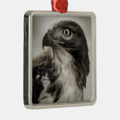 赤後につかれたタカのオーナメント メタルオーナメント (右)