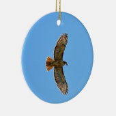 赤後につかれたタカの写真 セラミックオーナメント (右)