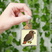 赤後につかれたタカ キーホルダー (手)