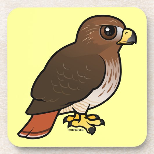 赤後につかれたタカ コースター (正面)