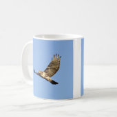 赤後につかれたタカ コーヒーマグカップ (正面左)