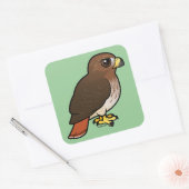 赤後につかれたタカ スクエアシール (封筒)