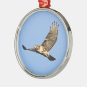 赤後につかれたタカ メタルオーナメント (左)